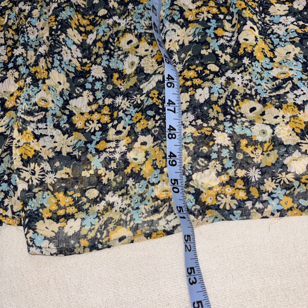 LOFT Womens Size XL Floral Maxi Shirt Dress  Button Front Cottagecore Flowy‎ - Picture 10 of 11